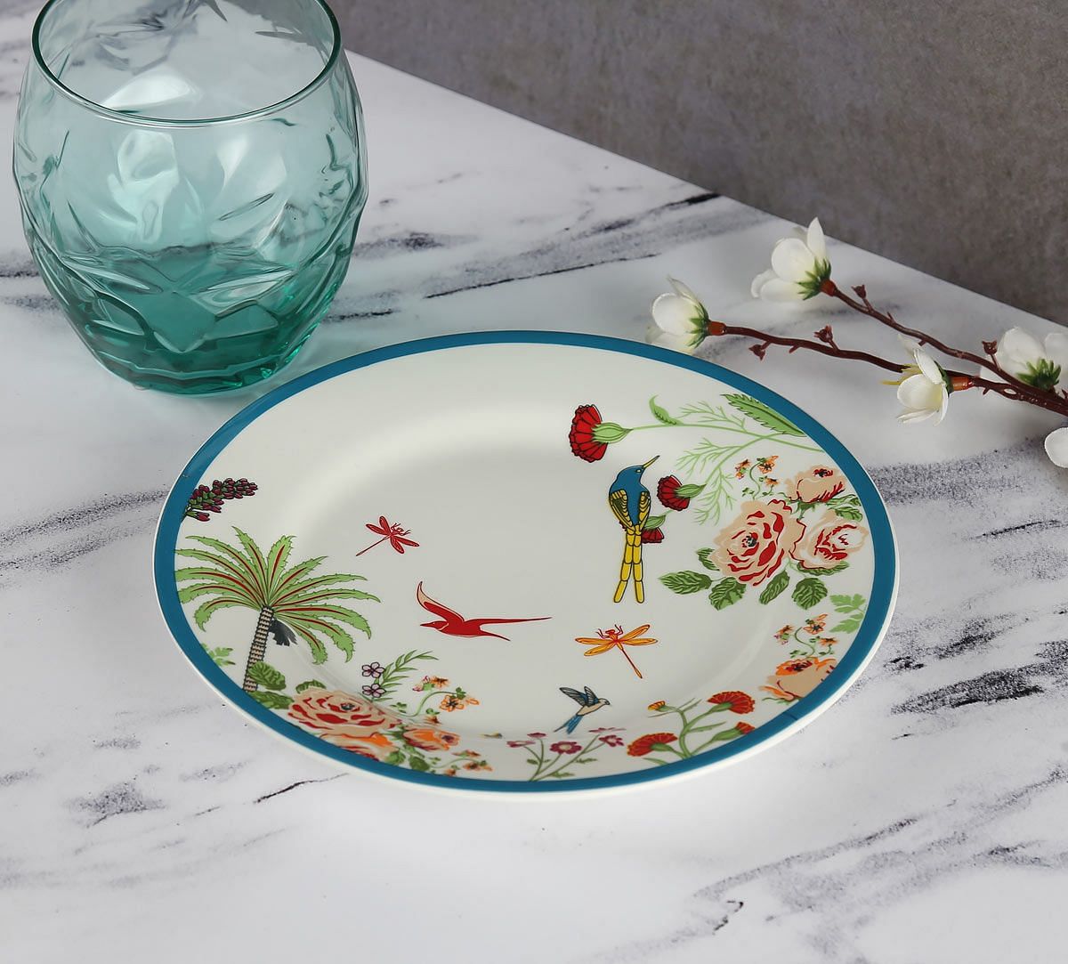 India Circus Tropical Island Living Quarter Plate