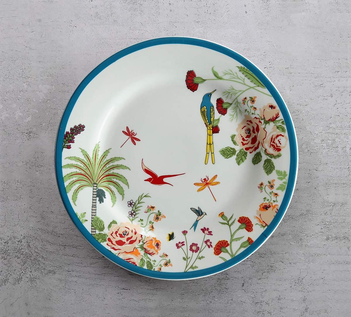 India Circus Tropical Island Living Quarter Plate