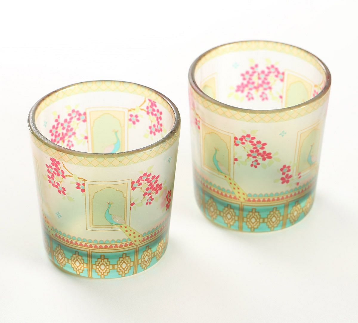 India Circus Tropical Island Living Tea Light Holder Set of 2