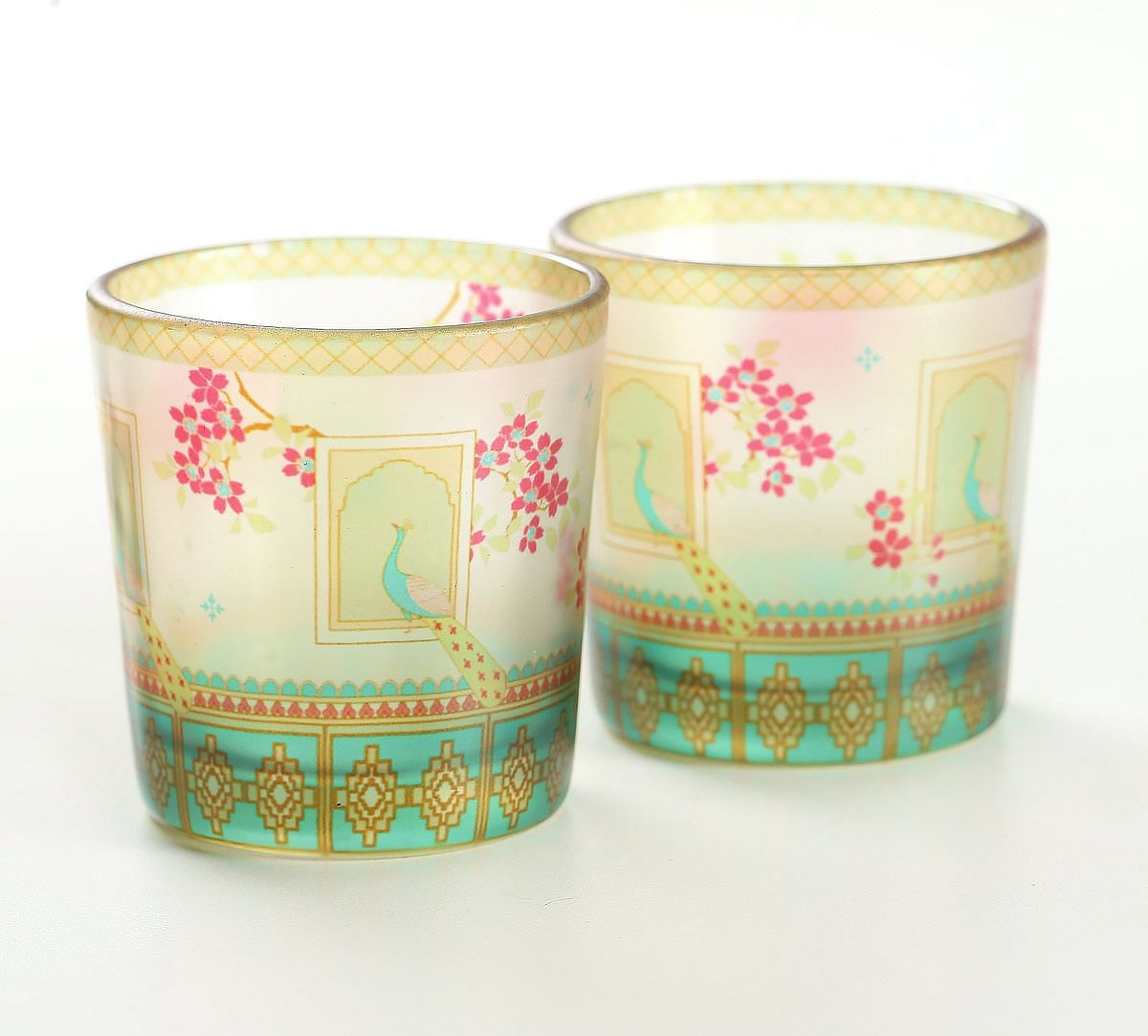 India Circus Tropical Island Living Tea Light Holder Set of 2