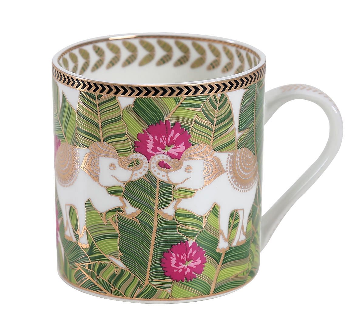 India Circus Tropical Tusker Coffee Mug Set of 6