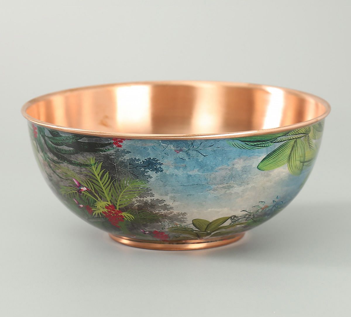 India Circus Tropical View Copper Bowl