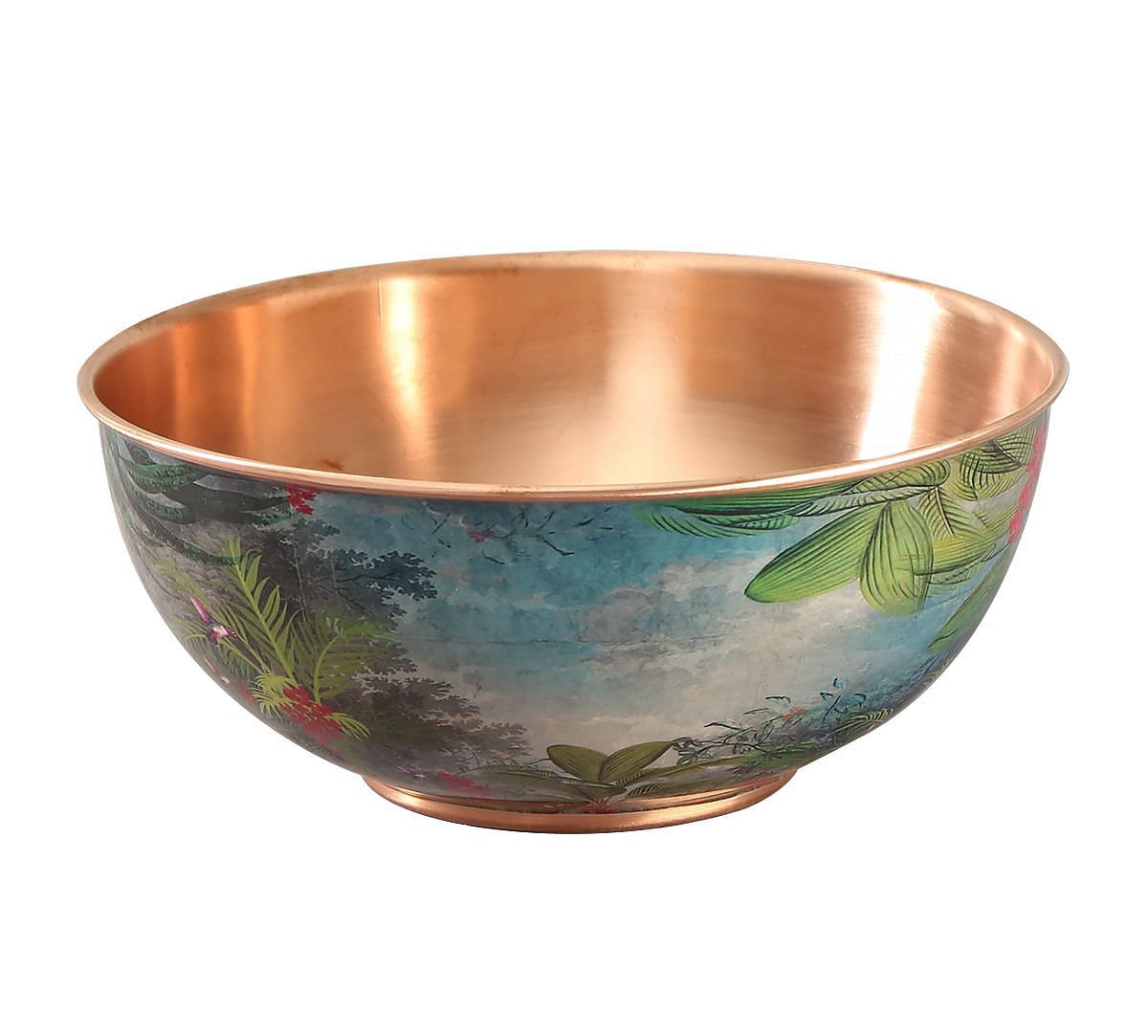 India Circus Tropical View Copper Bowl