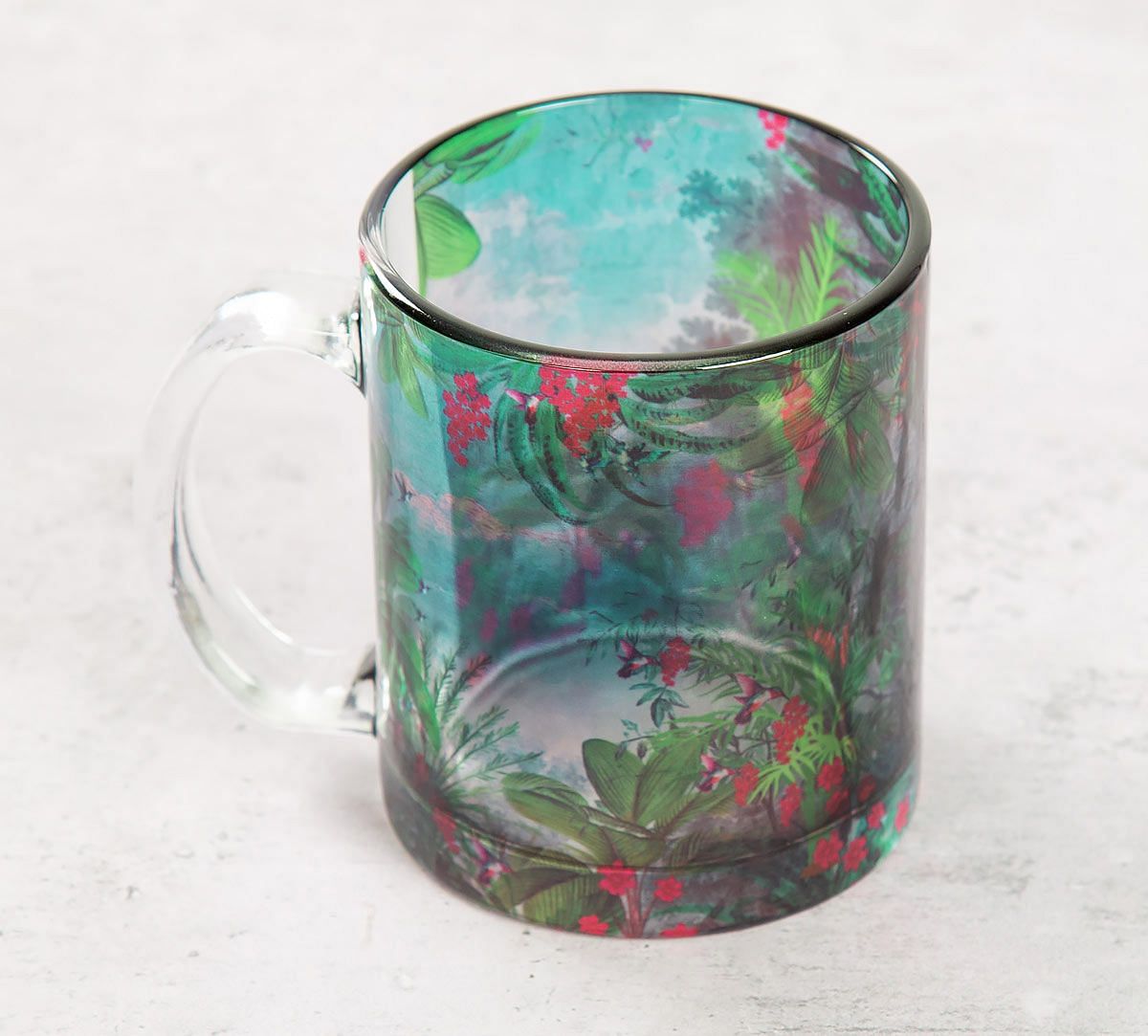 India Circus Tropical View Glass Mug