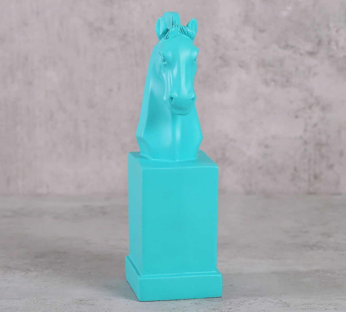 India Circus Turquoise Horse Head Figurine