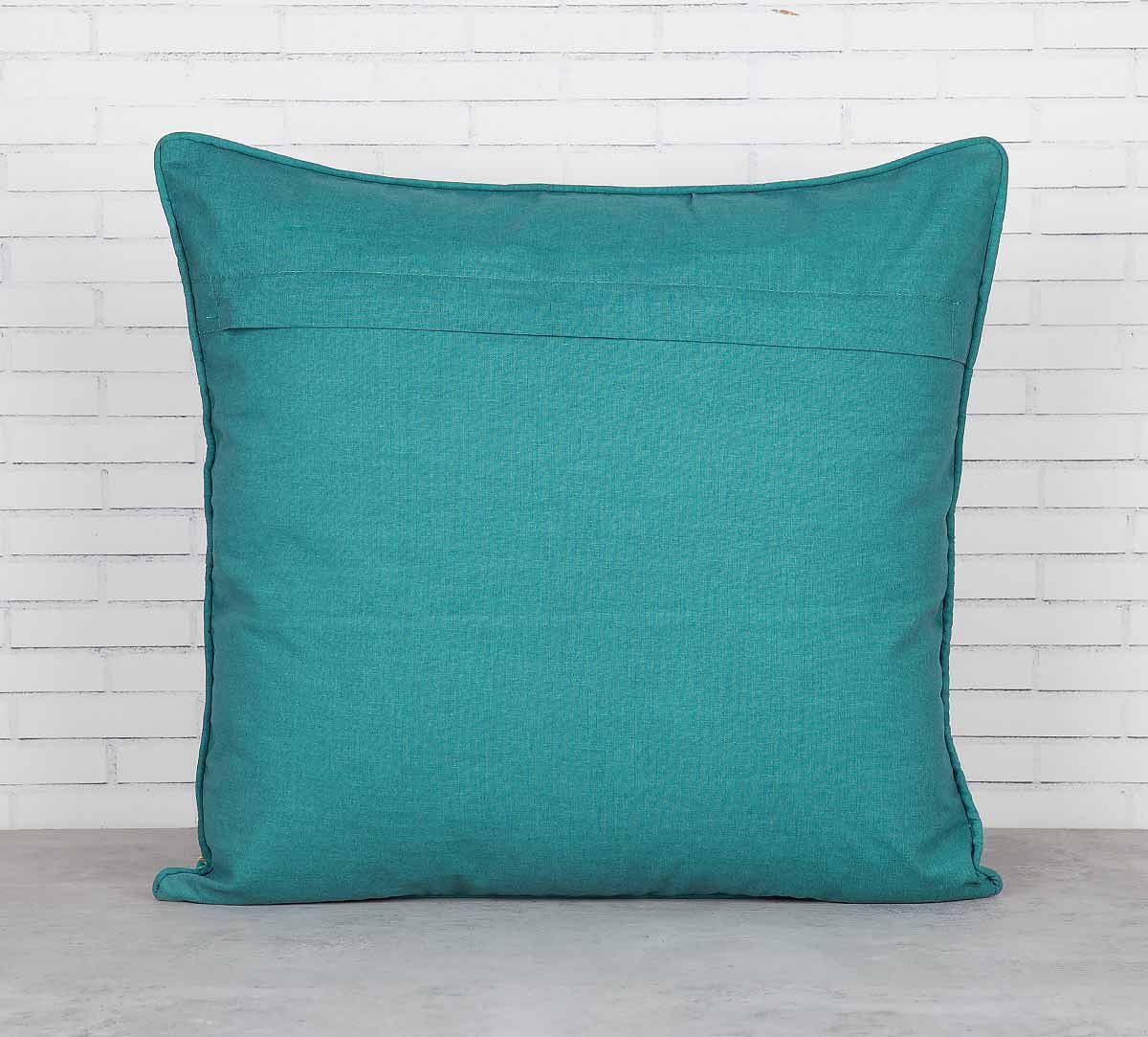 India Circus Tusker Chariot Blended Taf Silk Cushion Cover
