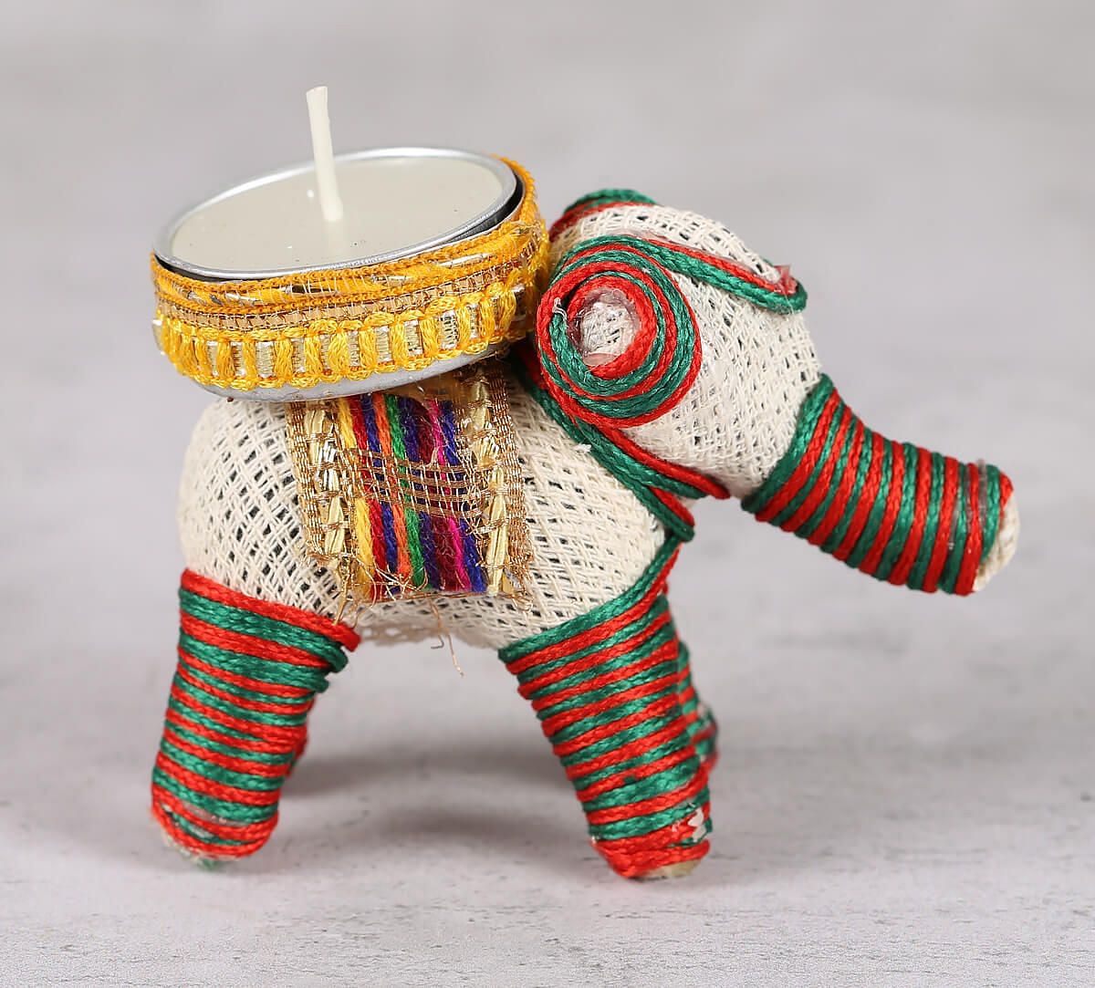 India Circus Tusker Tea Light Holder