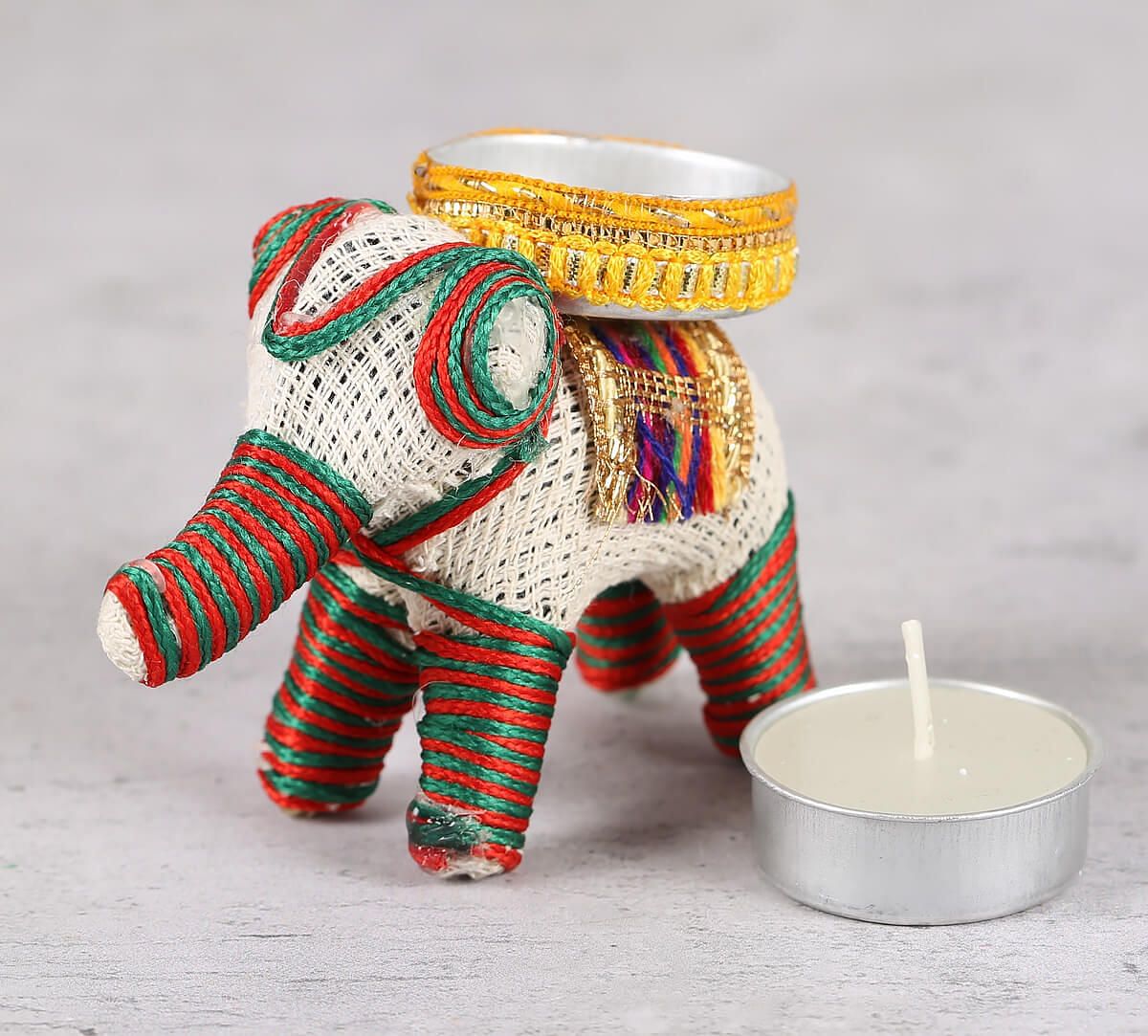 India Circus Tusker Tea Light Holder