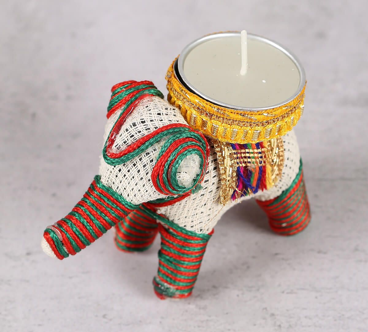 India Circus Tusker Tea Light Holder