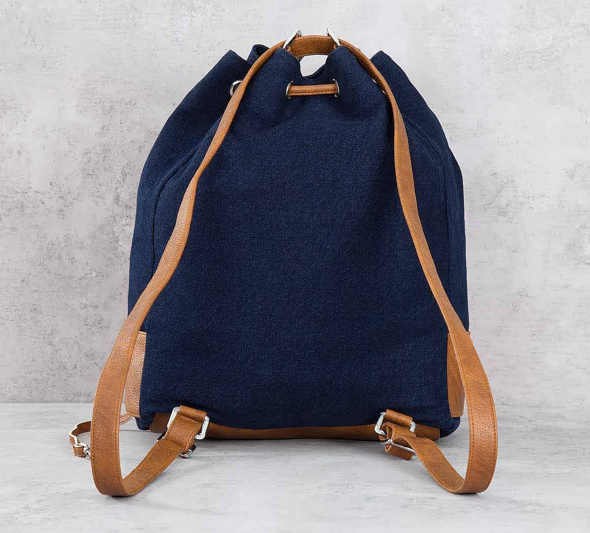 India Circus Ultramarine Tracery Denim Hobo Bag