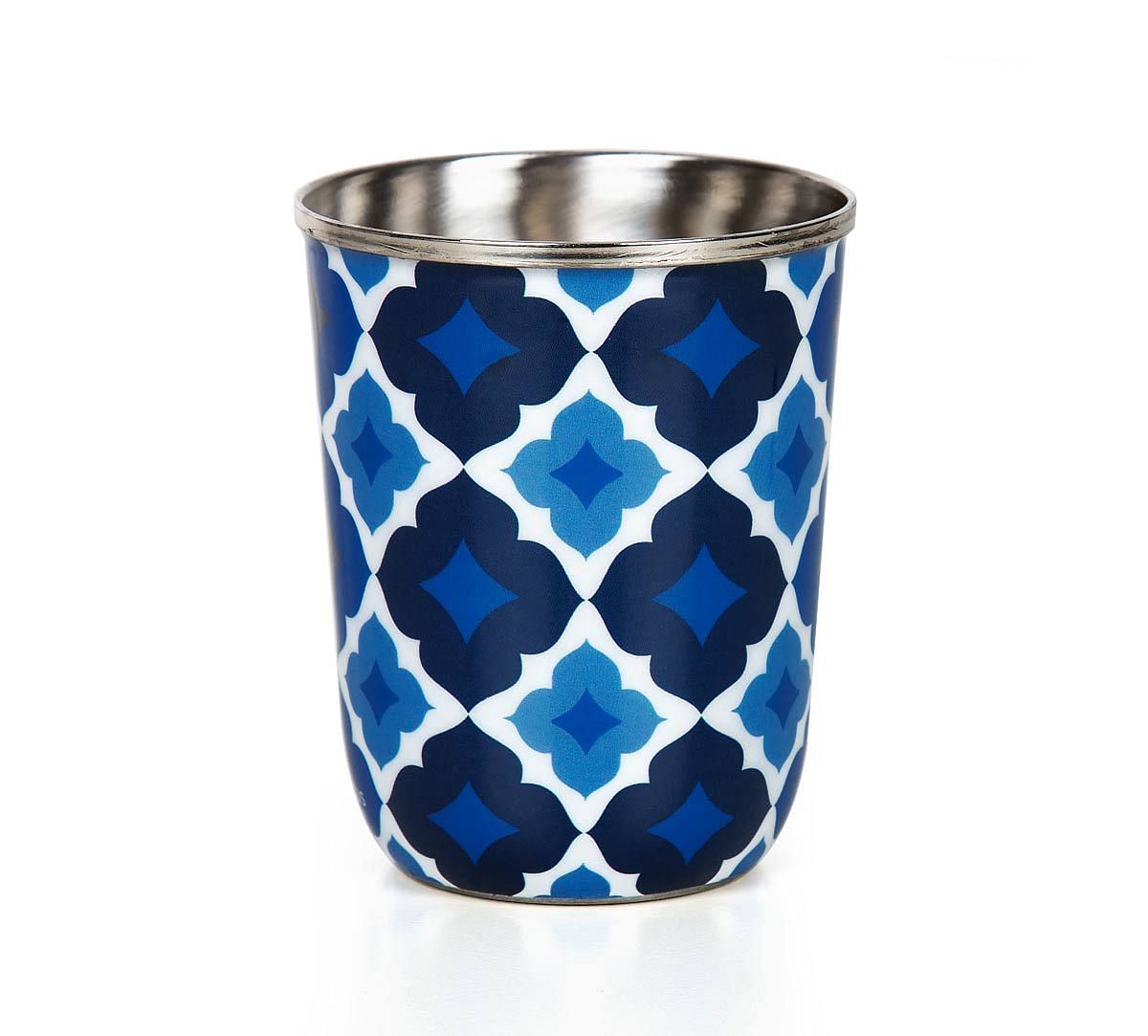 India Circus Ultramarine Tracery Steel Tumblers Set of 2