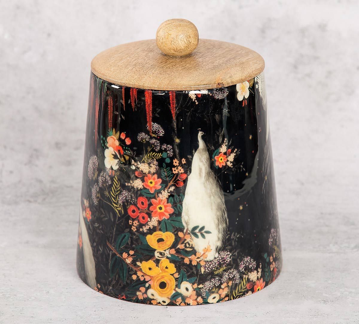 India Circus Vintage Spring Wooden Jar