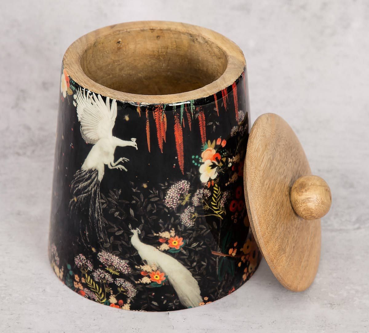 India Circus Vintage Spring Wooden Jar