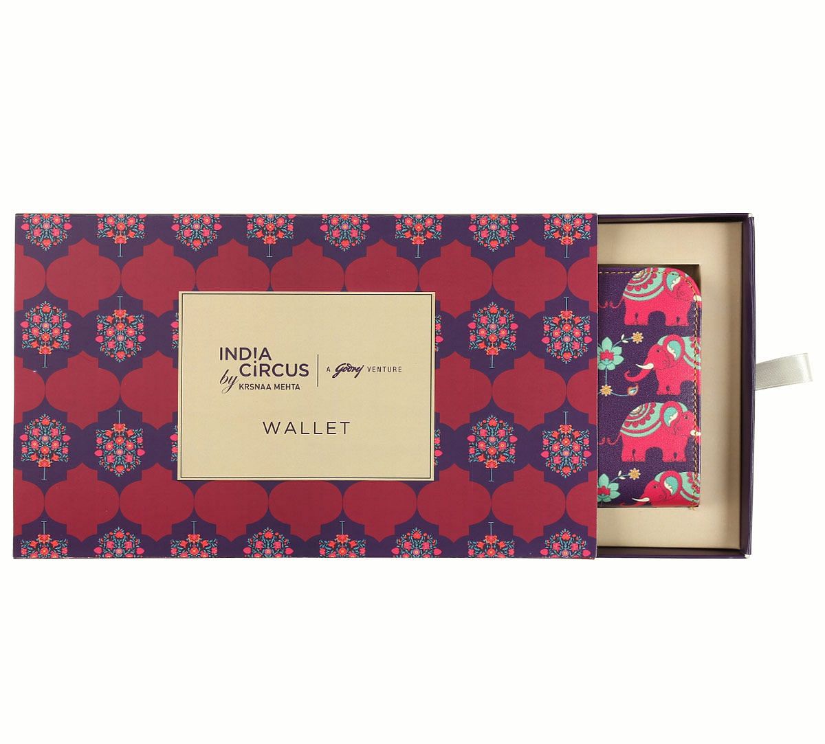 India Circus Violet Mastodon's Jamboree Ladies Zipper Wallet