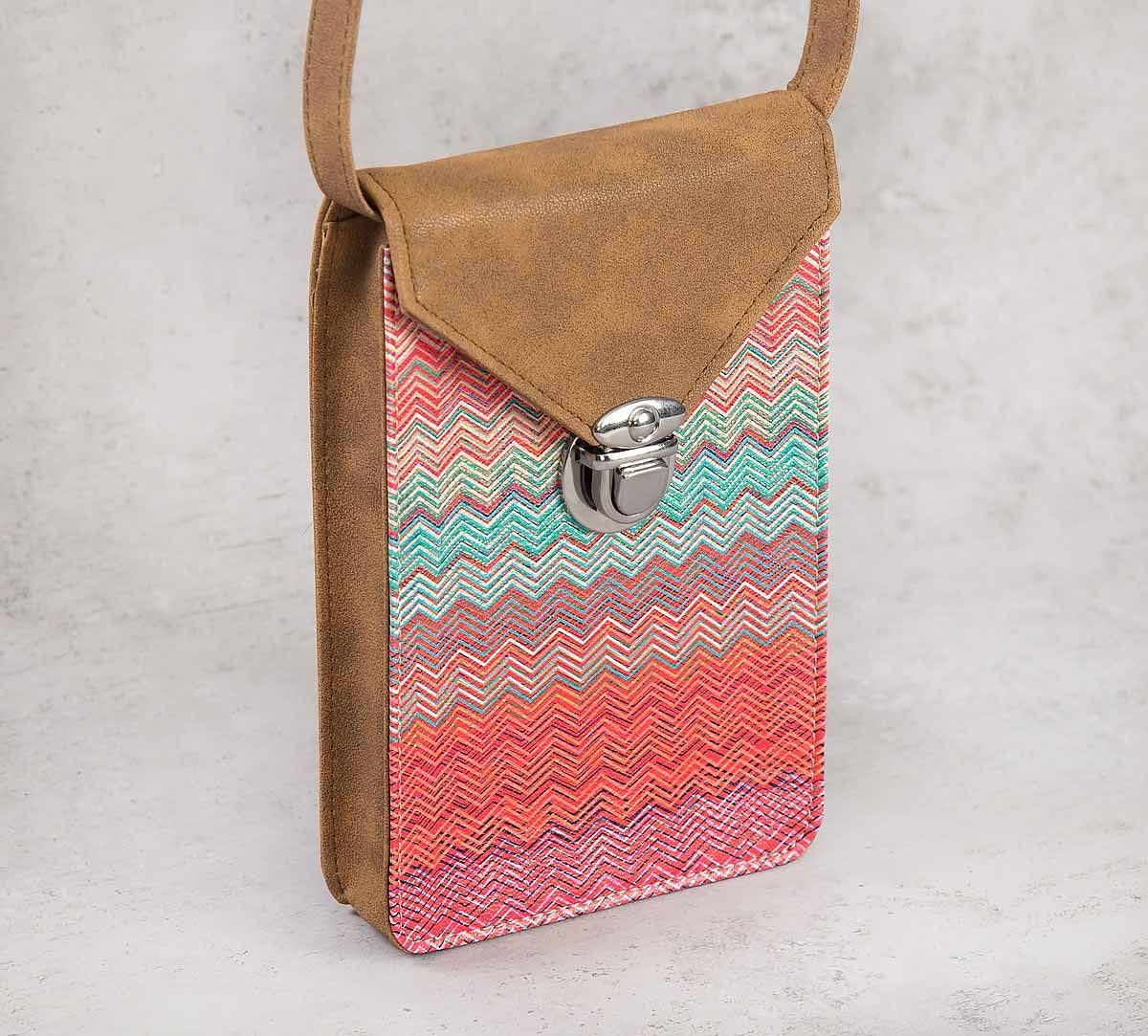 India Circus Waves of Chevron Mobile Sling Bag