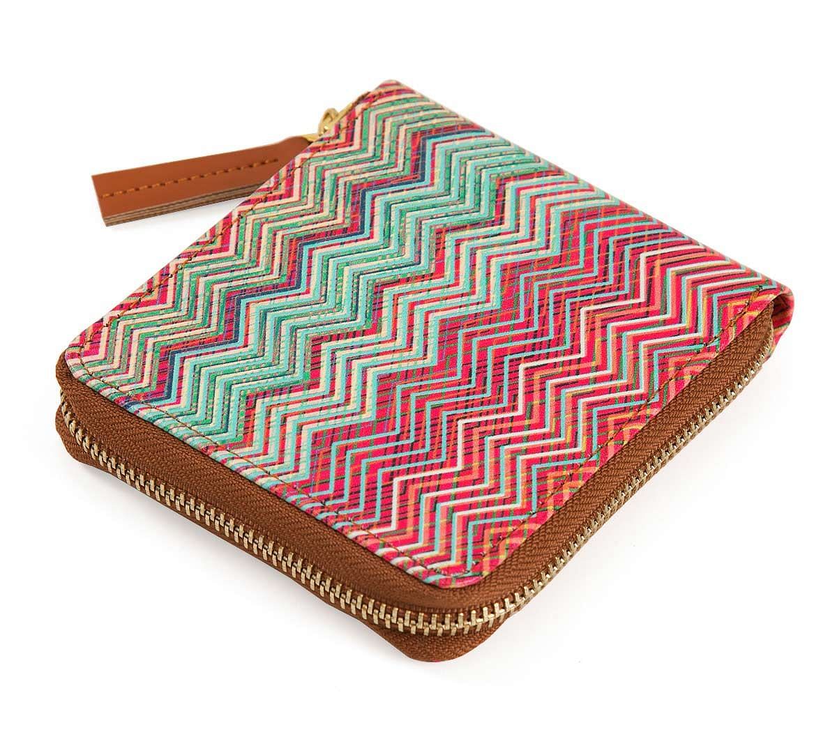 India Circus Waves of Chevron Zipper Wallet