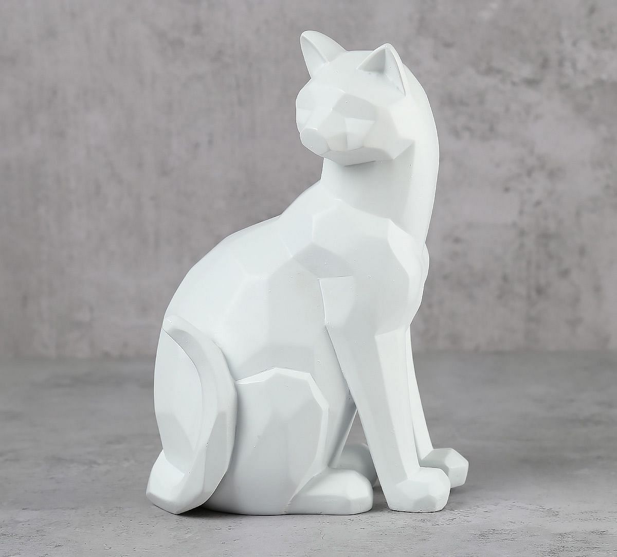 India Circus White Cat Figurine