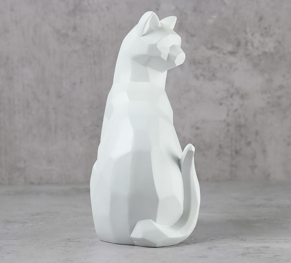 India Circus White Cat Figurine