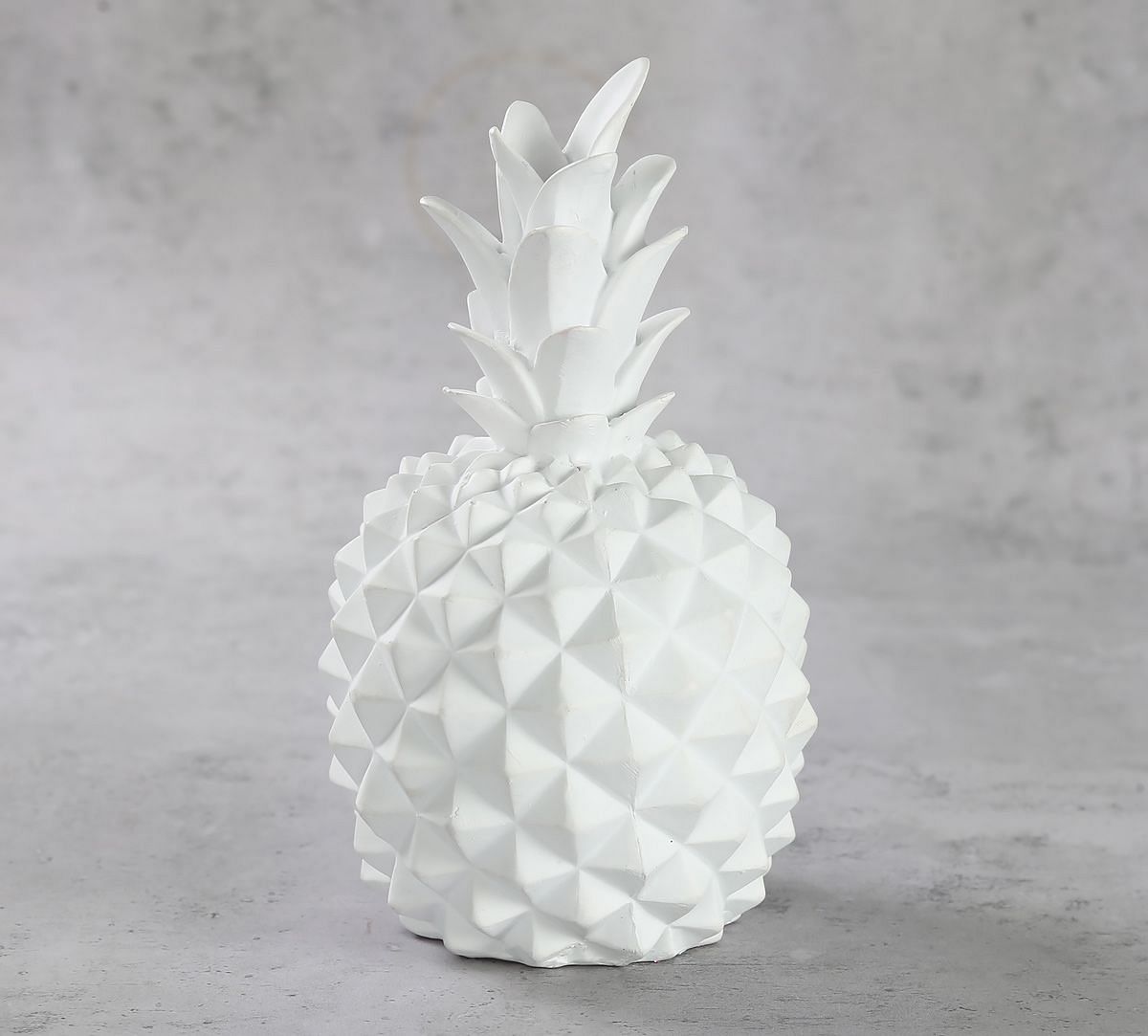 India Circus White Pineapple Decor Accent