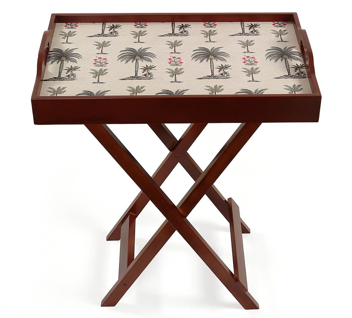 India Circus by Krsnaa Mehta Chevron Palms Tray Table