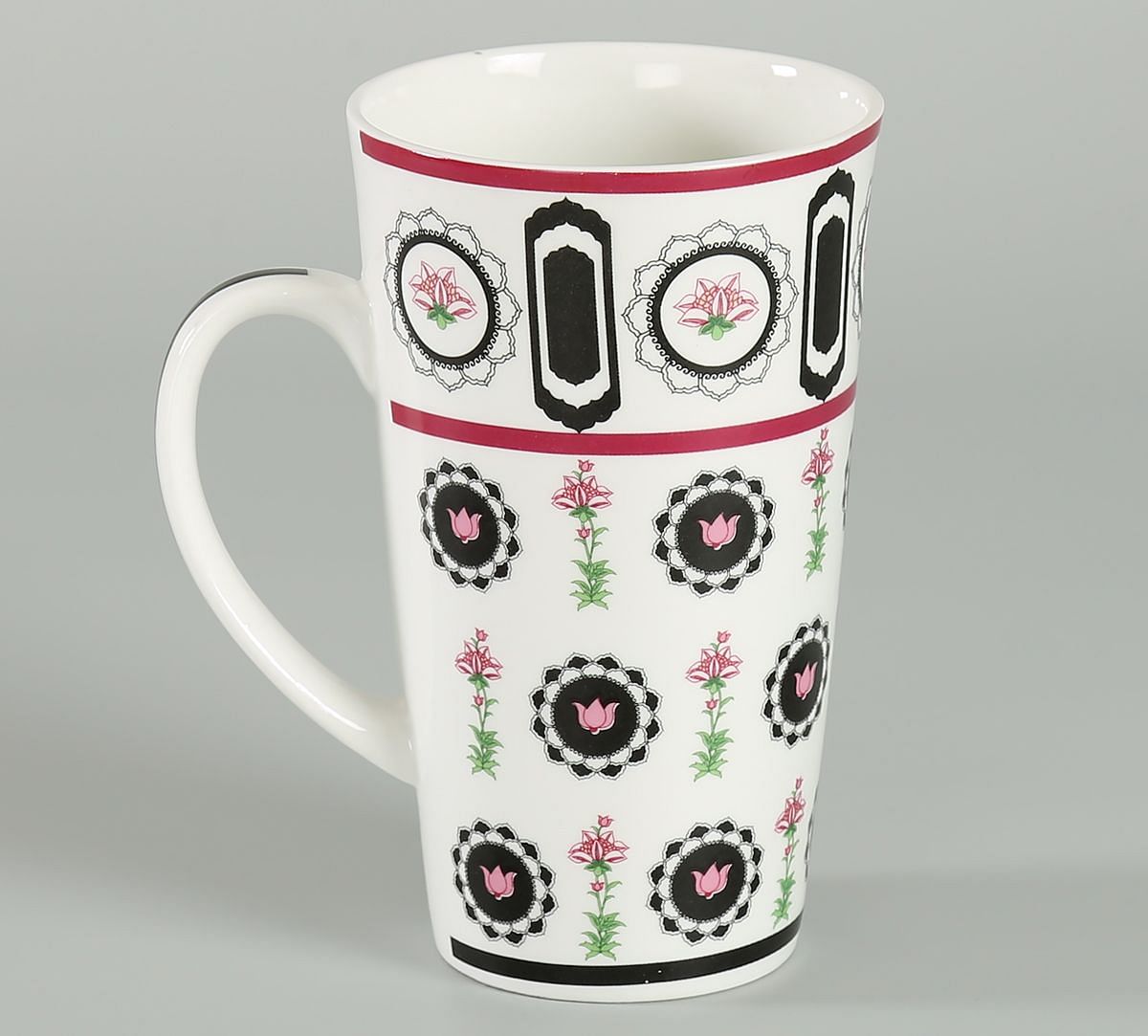 India Circus Appliqued Harmony Conical Mug (Set of 2)