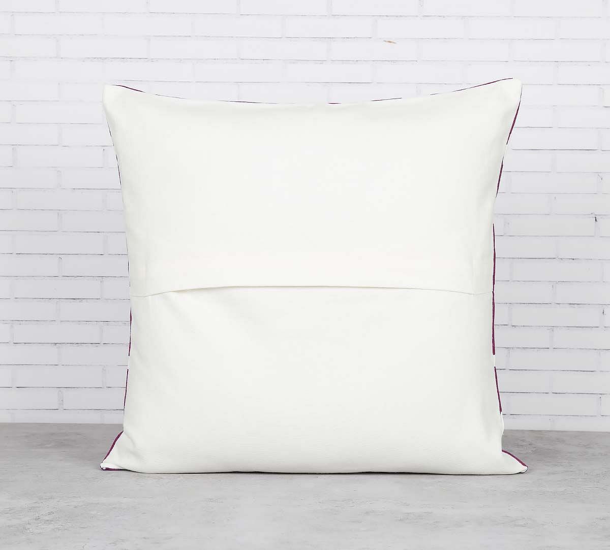 India Circus Conifer Symmetry Maroon Cotton Cushion Cover