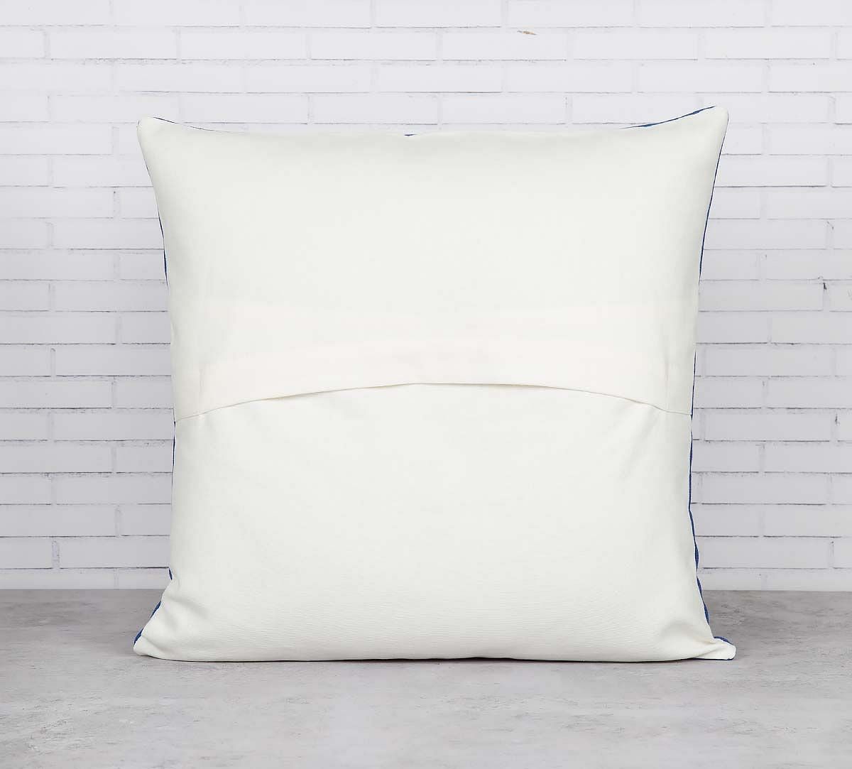 India Circus Fruits of The Tropic Blue Cotton Cushion Cover