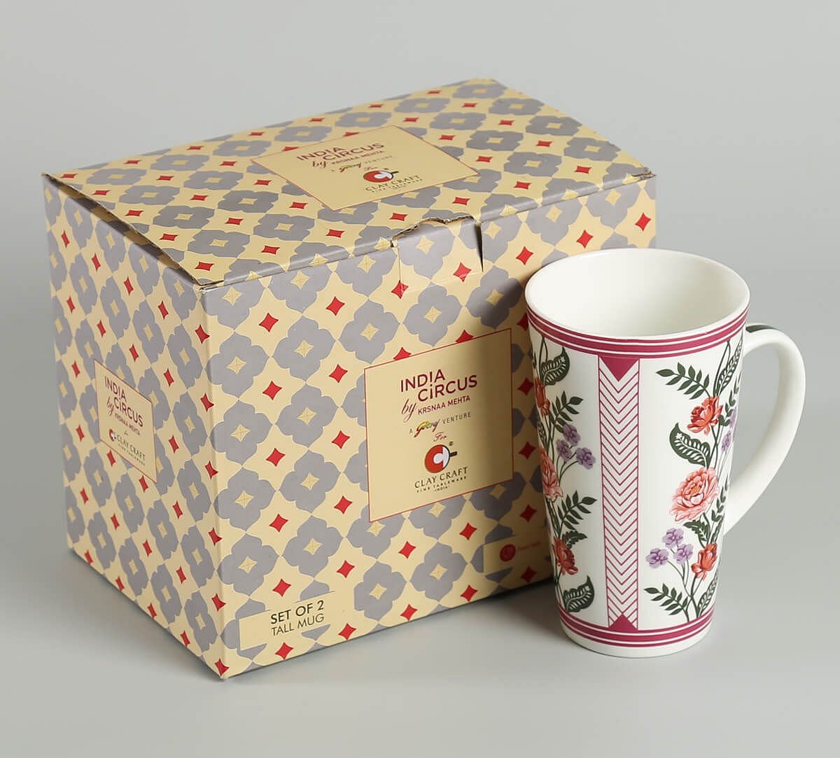 India Circus Verdure Mystery Conical Mug (Set of 2)