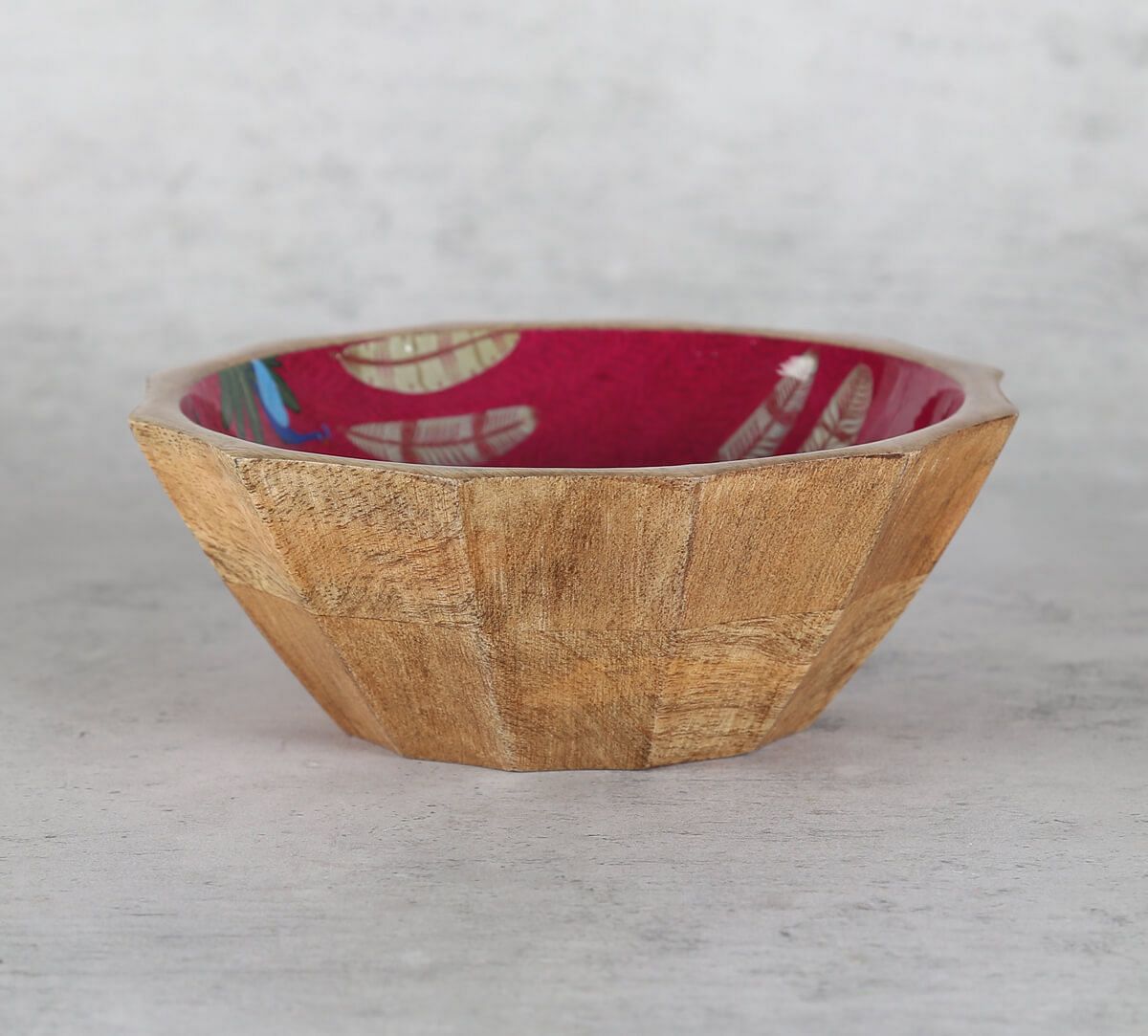 India Cricus by Krsnaa Mehta Magenta Biome Mystique Small Wooden Bowl