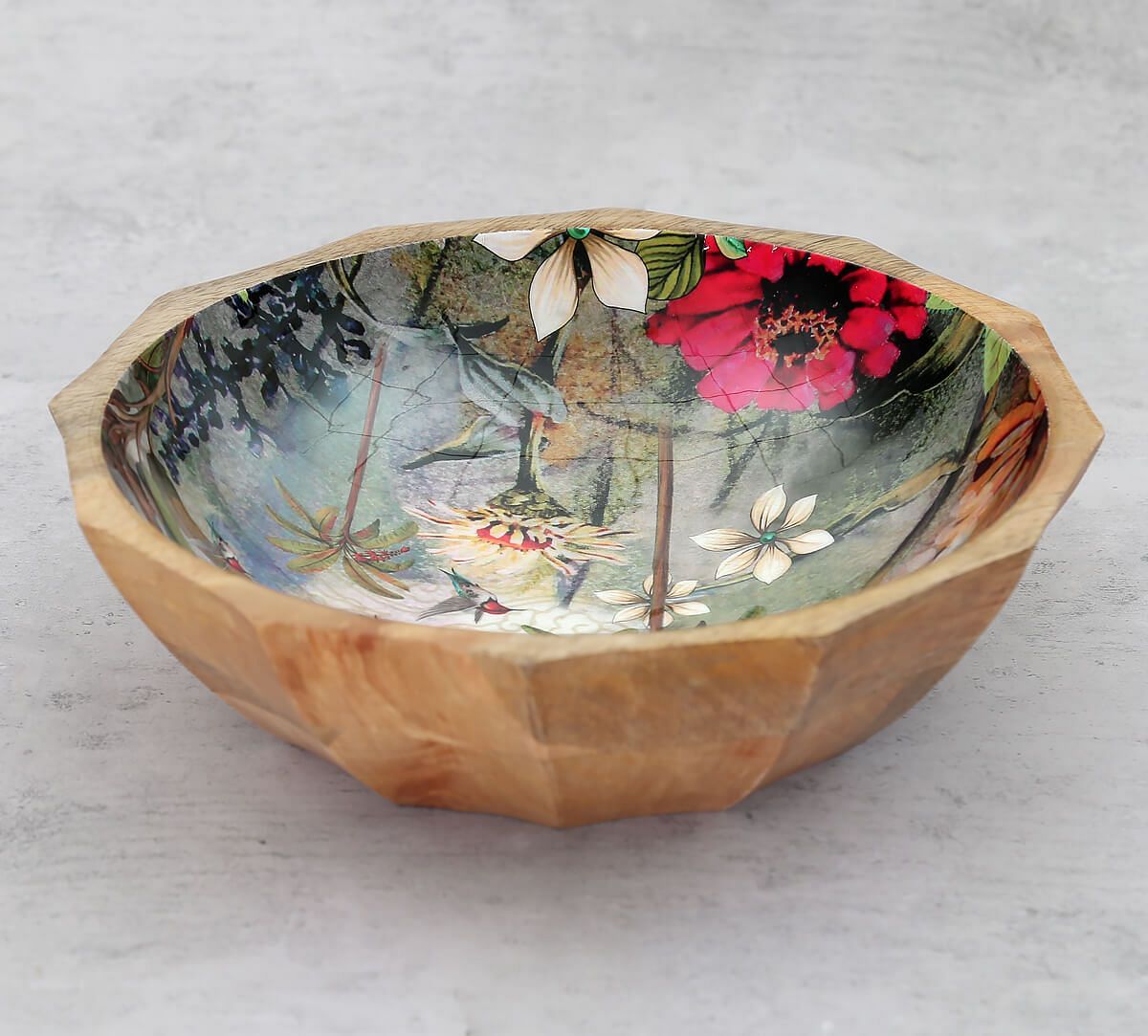 India Cricus by Krsnaa Mehta March Of The Blossoms Big Wooden Bowl