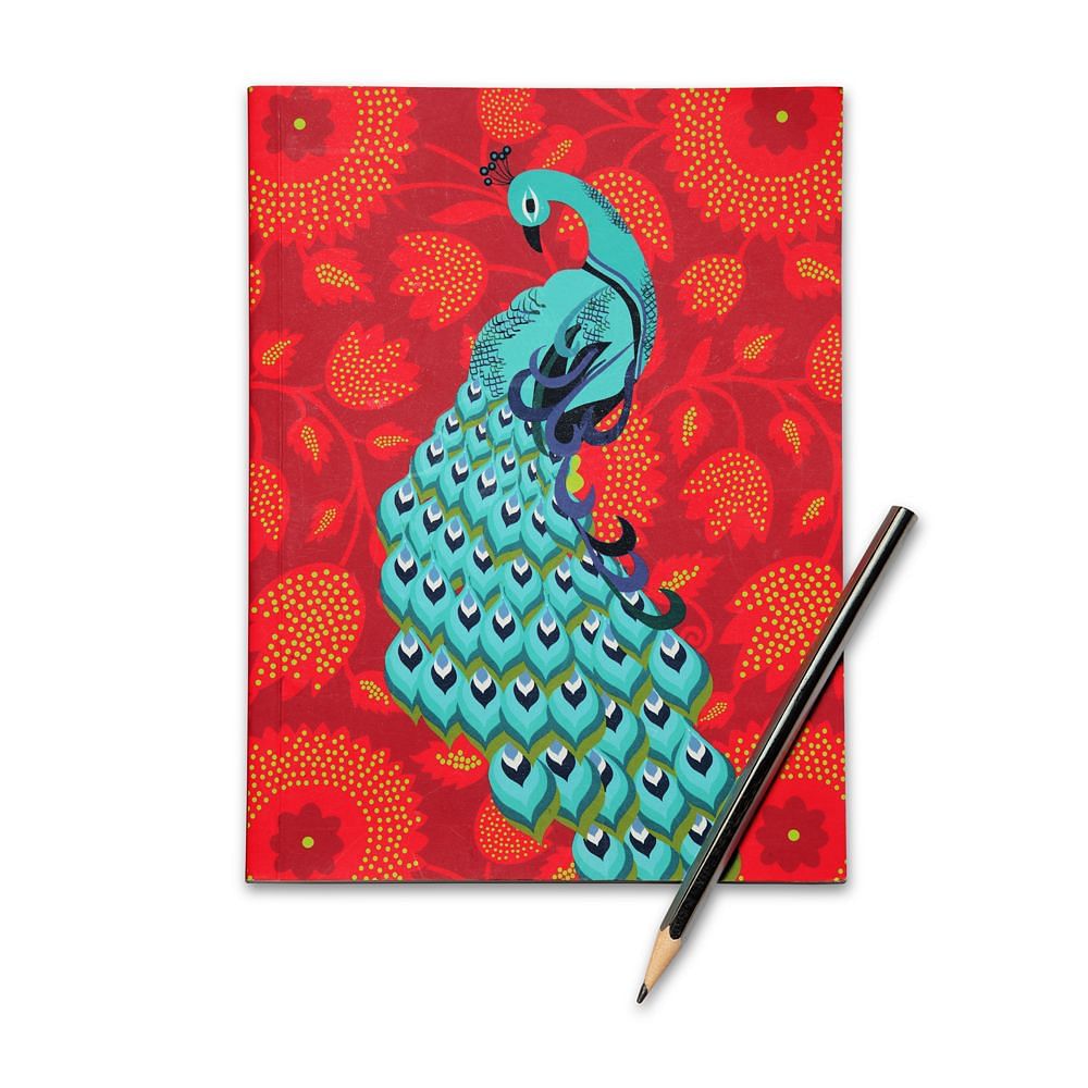 Floral Peacock Dance Notebook
