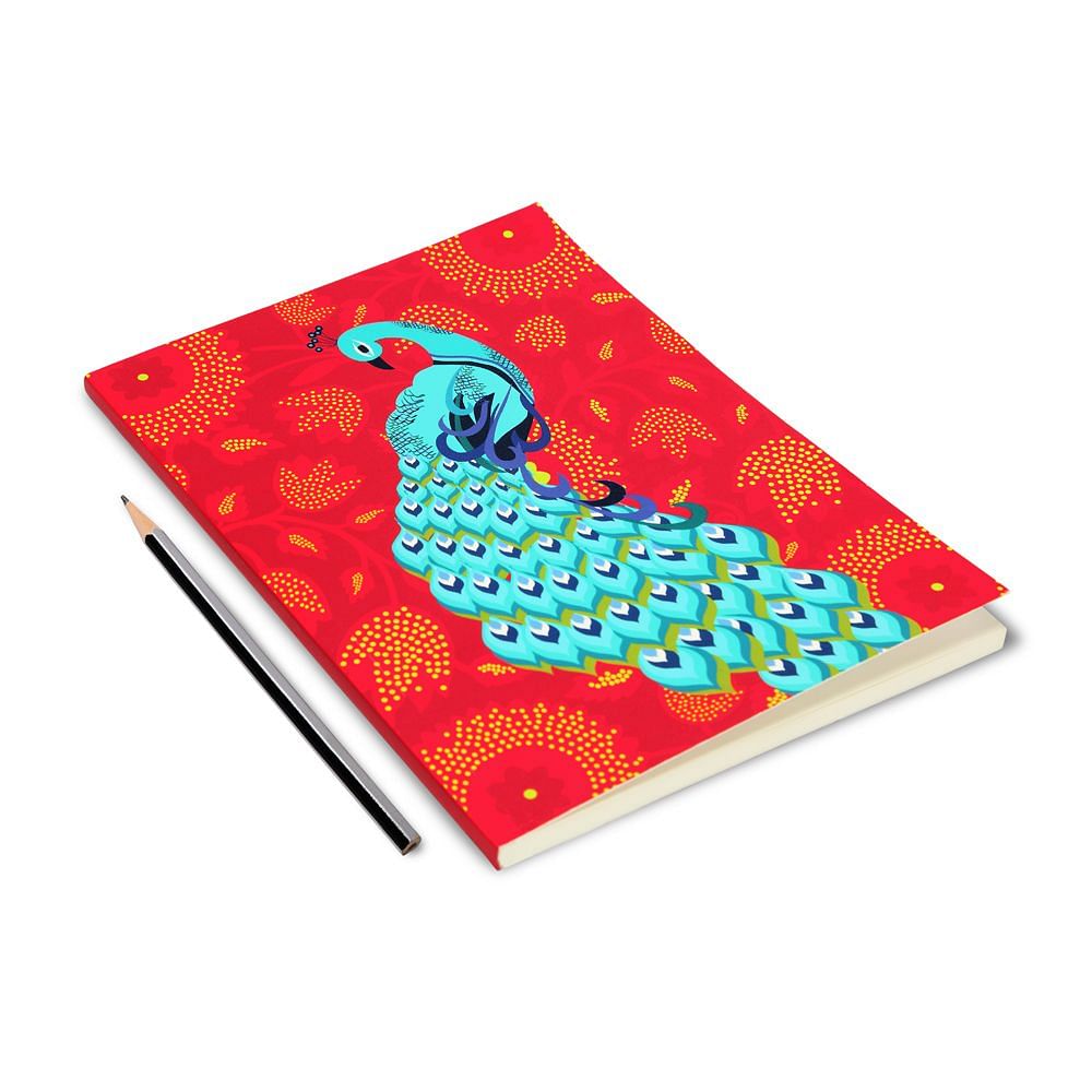 Floral Peacock Dance Notebook