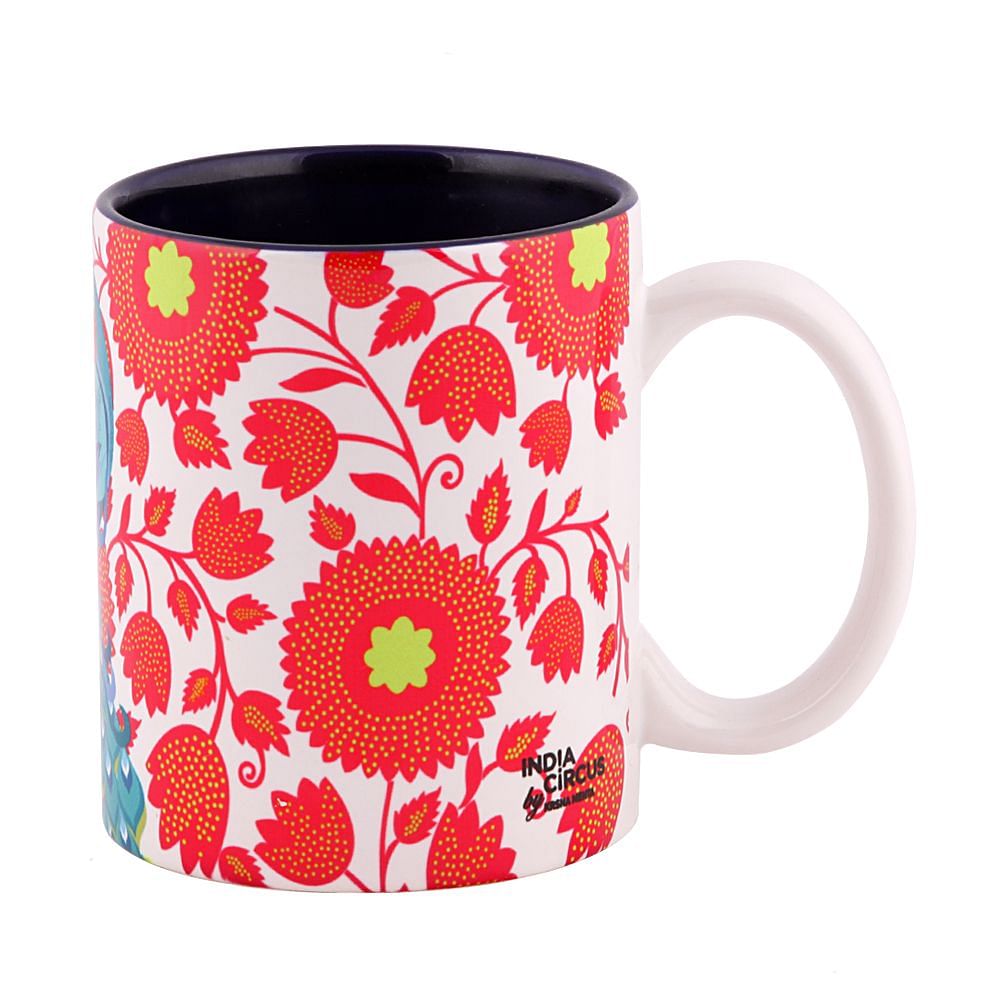 Floral Peacock Dance Mug