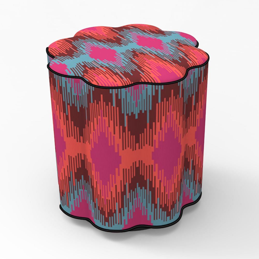 Spectrum Ikat Pouff