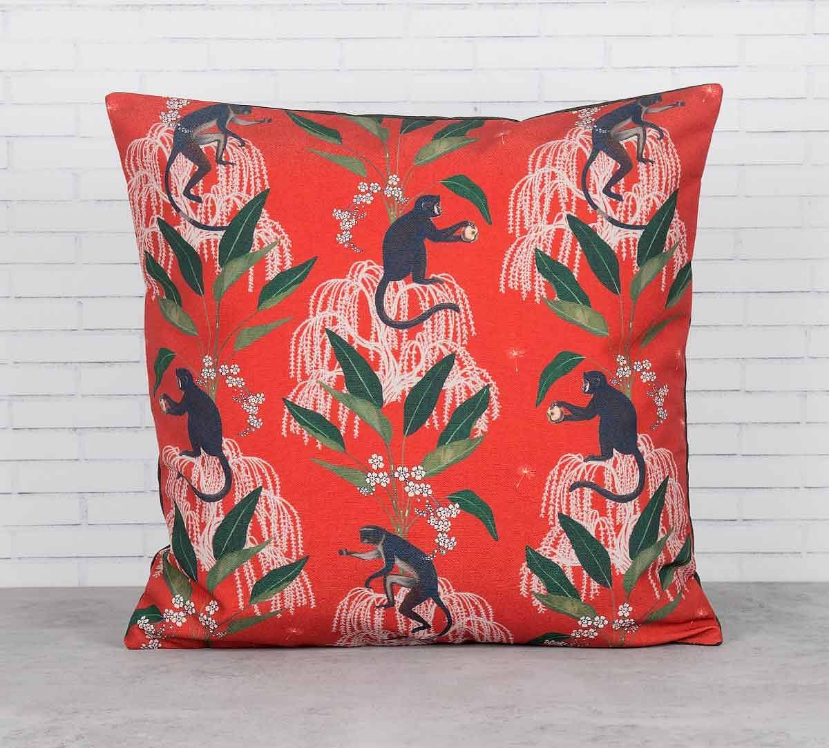 India Circus Monkey Games Cushion Cover