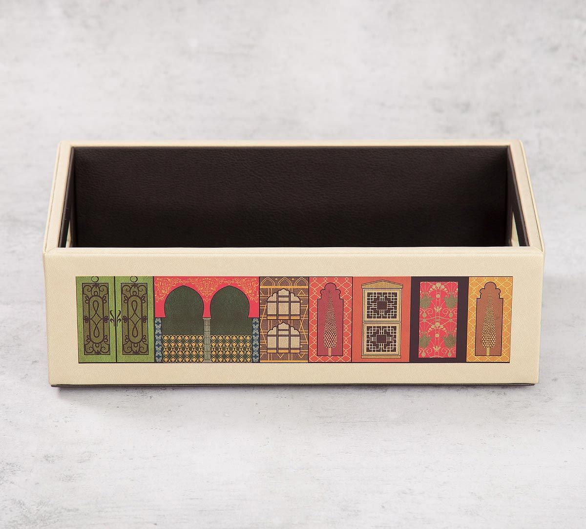 India Circus Mughal Doors Reiteration Leather Tray