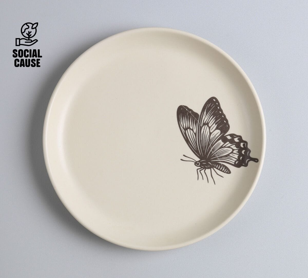 NGCPR Collection - Butterfly Stoneware Snack Plate