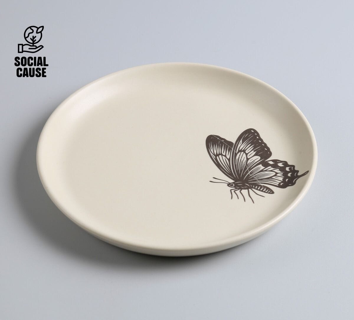 NGCPR Collection - Butterfly Stoneware Snack Plate