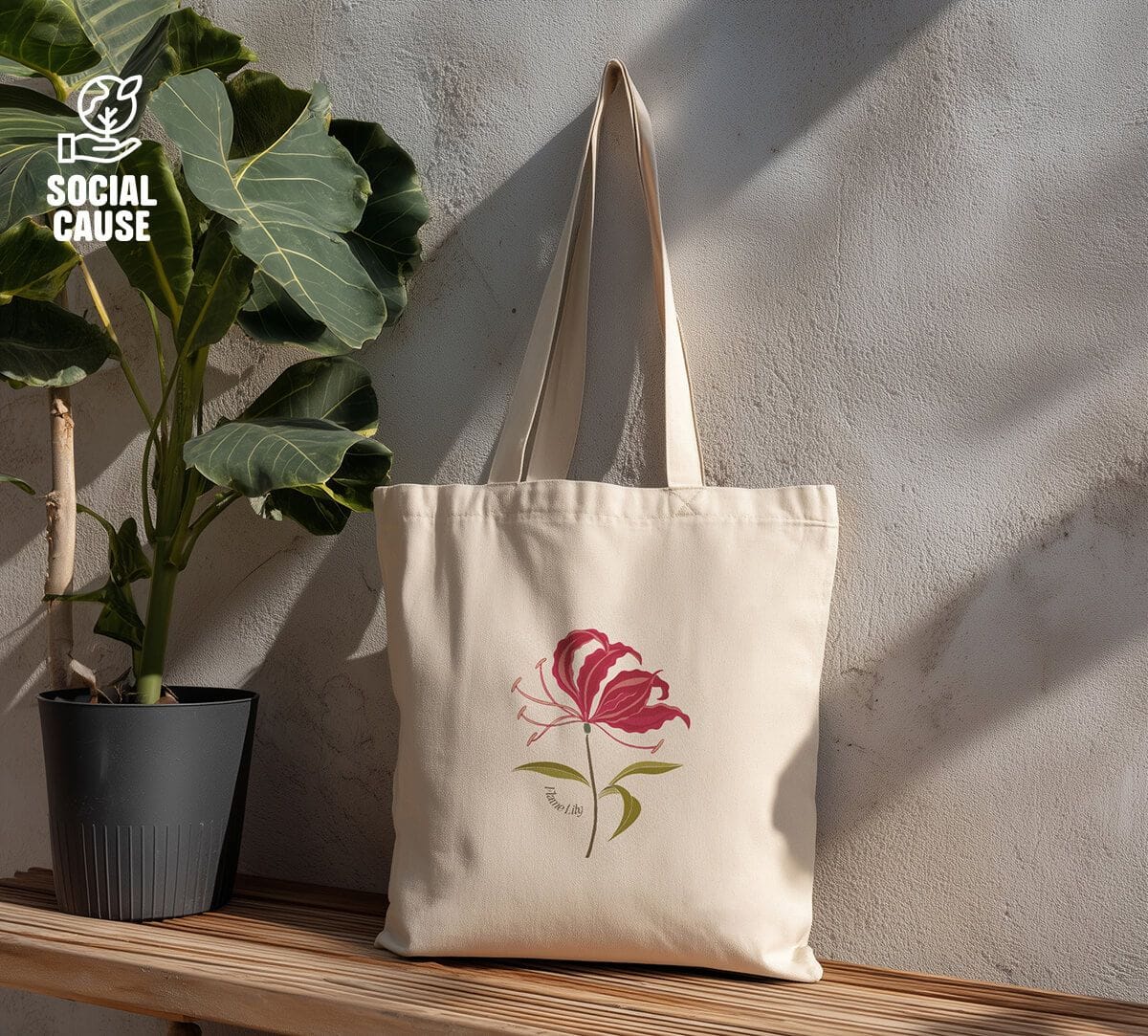 NGCPR Collection-Flame Lily Jhola Bag