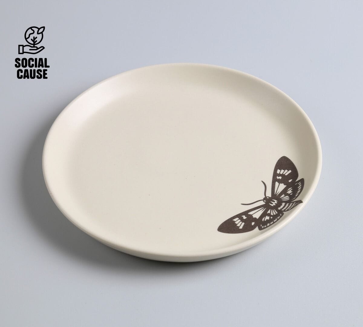 NGCPR Collection - Handmaiden Moth Stoneware Snack Plate