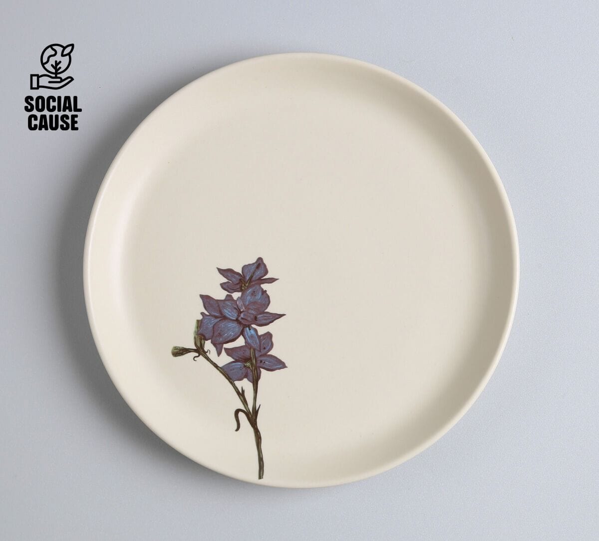 NGCPR Collection - Malabar Delphinium Stoneware Snack Plate