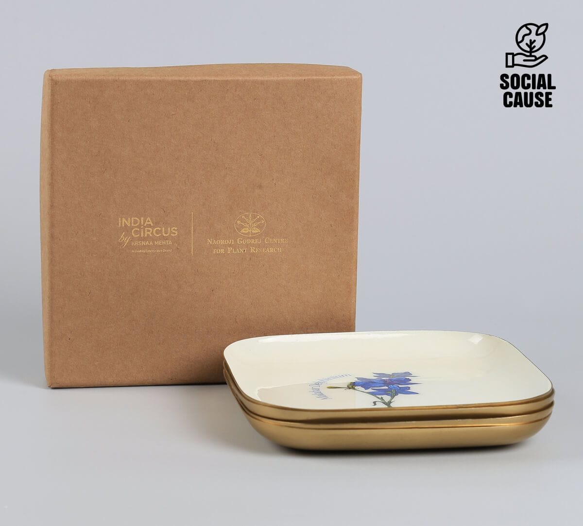NGCPR Collection - Mallow Delphinium Square Platter Set