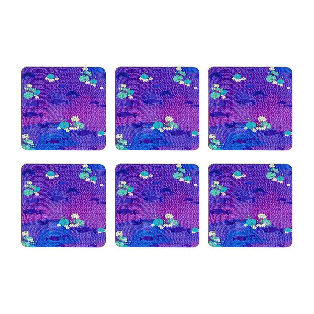 Oasis of Koi MDF Coaster - (Set of 6)