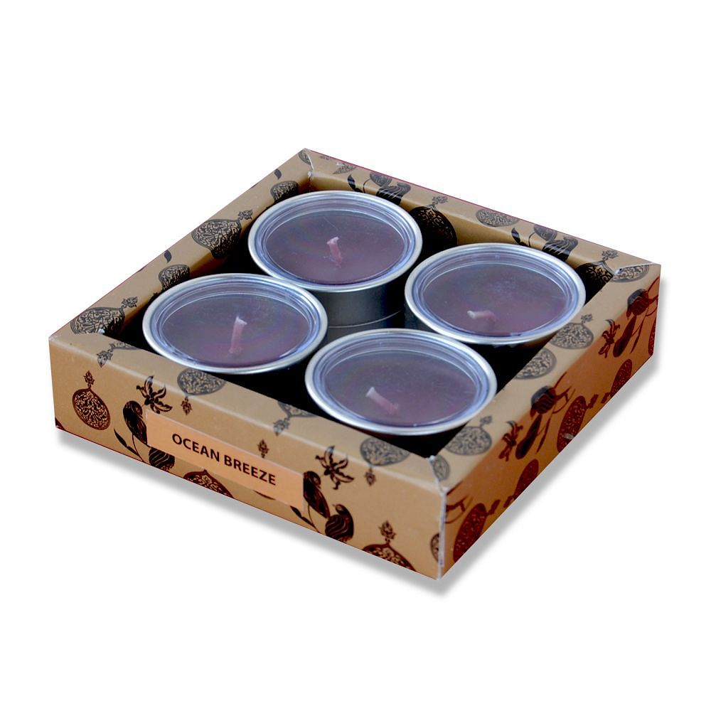 Bird Blush T-Light candles - Ocean Breeze Scented - (Set of 4)