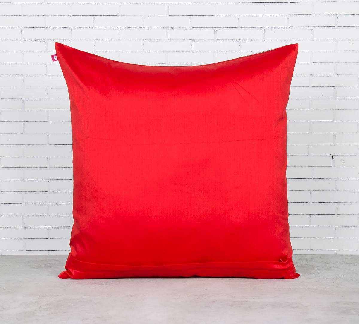 India Circus Passerines Palatial Paradise Blended Taf Silk Cushion Cover