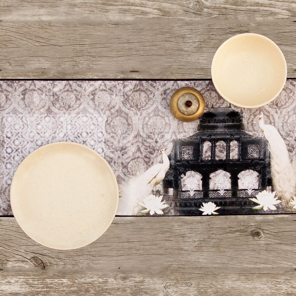 Peacock Blush Table Runner