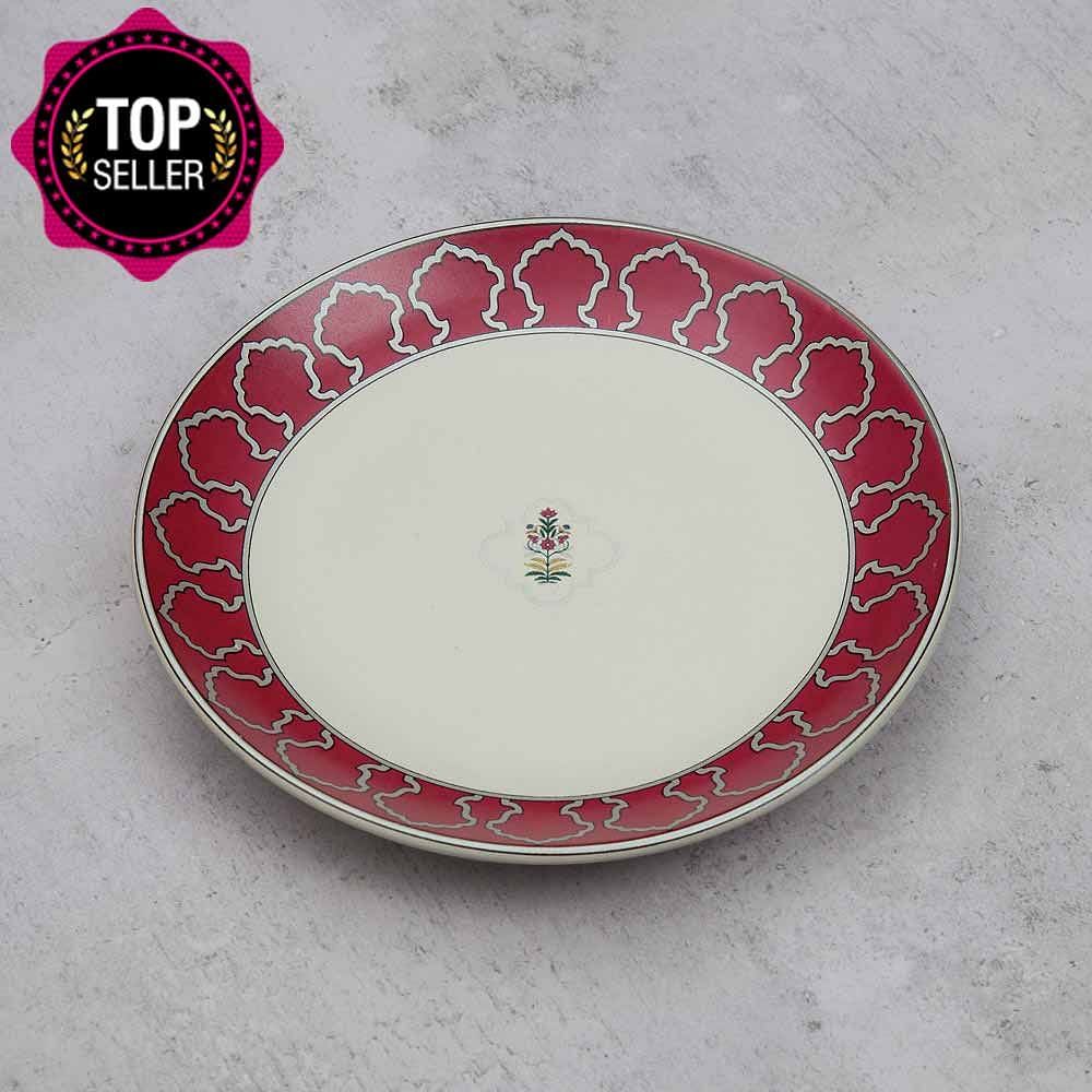 Floral Lattice Quarter Plate