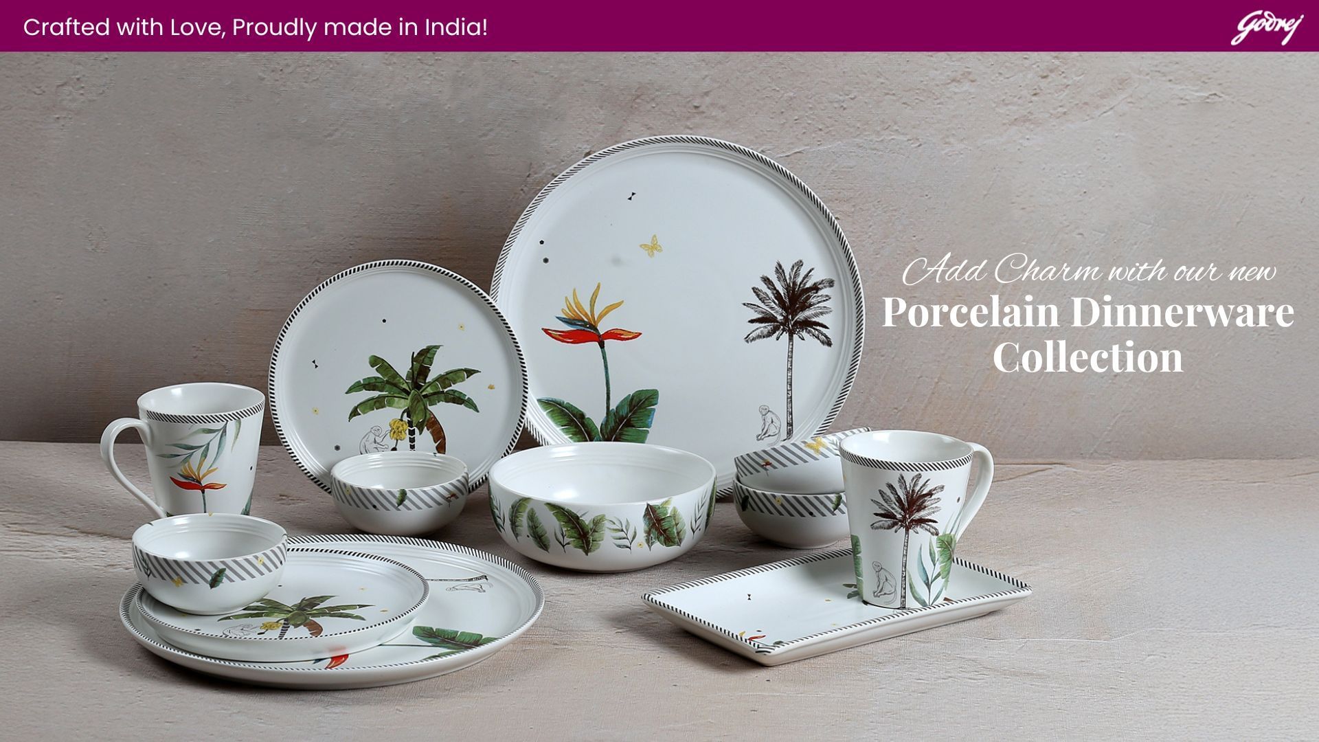 Strelizia's Garden Quarter Plates Set of 2