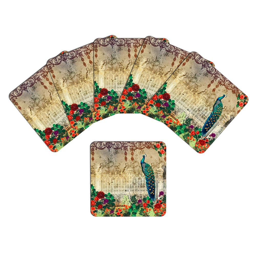 Song of the Peacock MDF Coaster - (Set of 6)