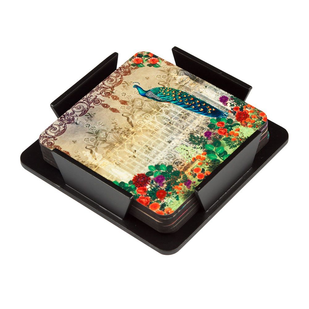 Song of the Peacock MDF Coaster - (Set of 6)